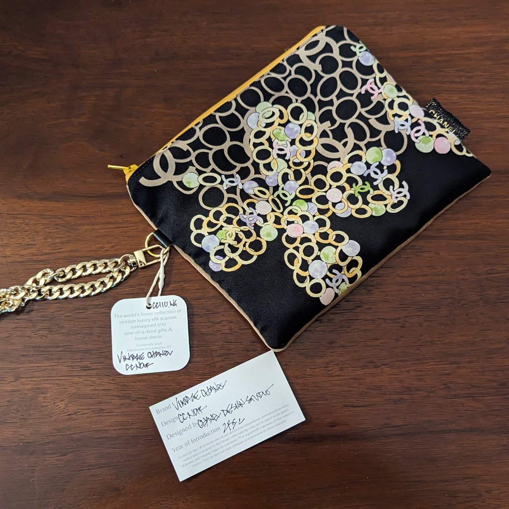 Vintageluxup ClutchWristlet Made From Vintage Chanel Scarf